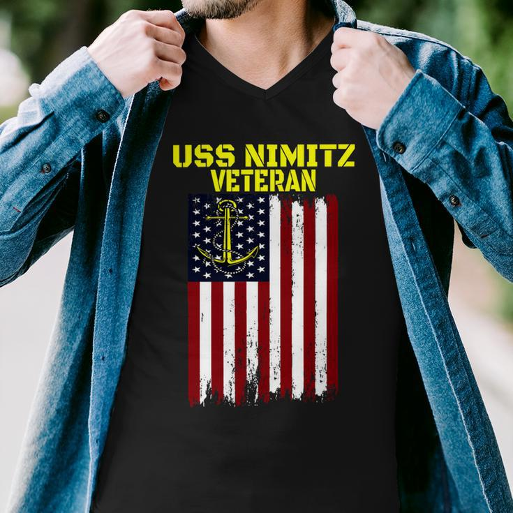 Aircraft Carrier Uss Nimitz Cvn-68 Veterans Day Father Day T-Shirt Men V-Neck Tshirt