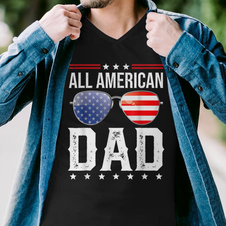 All American Dad 4Th Of July Us Patriotic Pride V2 Men V-Neck Tshirt