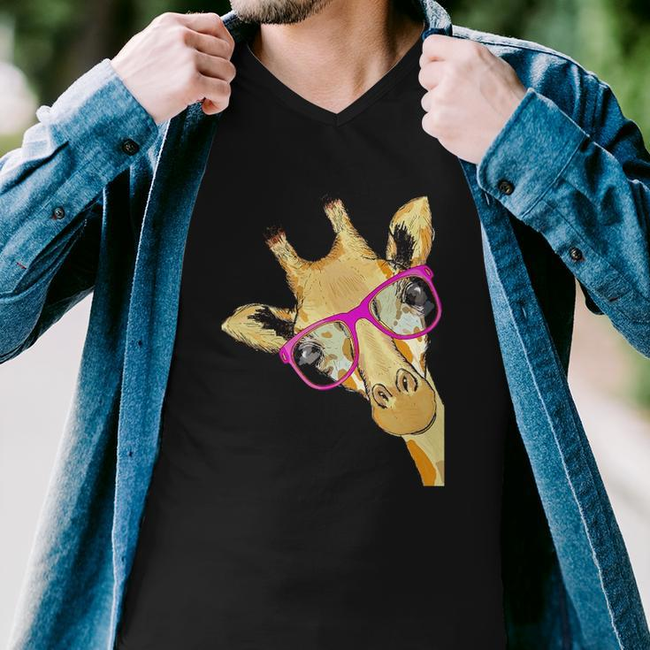 Animal Tees Hipster Giraffe Lovers Men V-Neck Tshirt