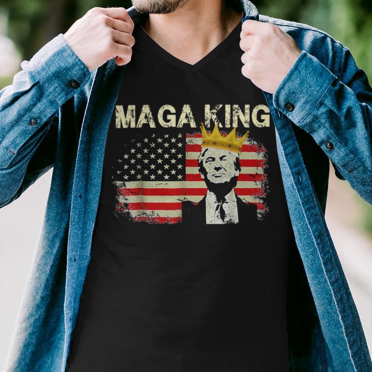 Anti Joe Biden Ultra Maga The Return Of The Great Maga King V2 Men V-Neck Tshirt