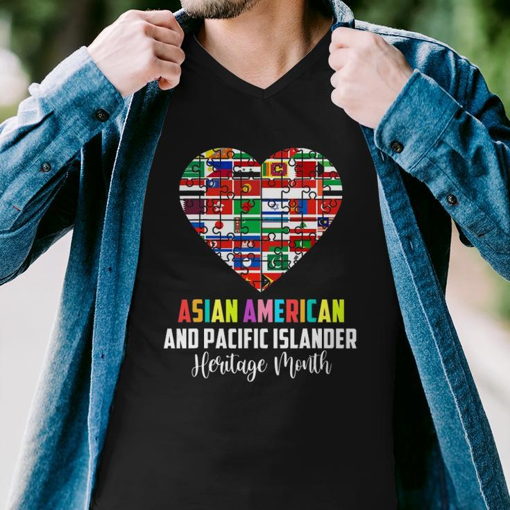 Asian American And Pacific Islander Heritage Month Heart Men V-Neck Tshirt