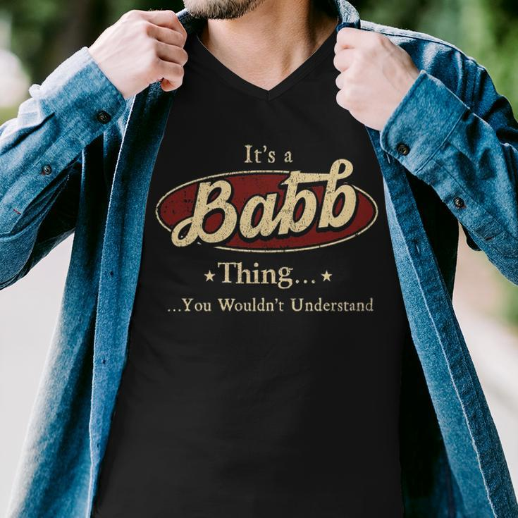 Babb Shirt Personalized Name GiftsShirt Name Print T Shirts Shirts With Names Babb Men V-Neck Tshirt