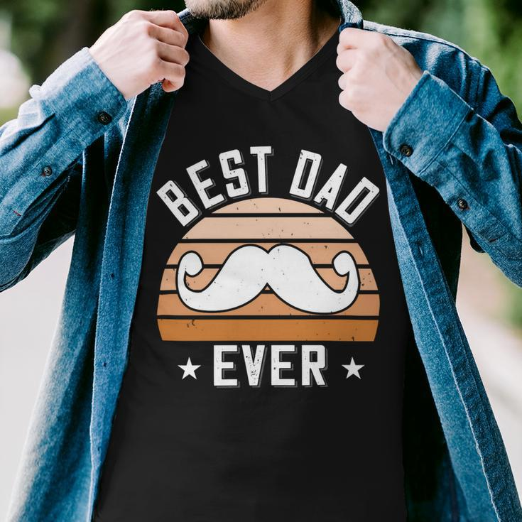 Best Dad Ever Fathers Day Gift Men V-Neck Tshirt