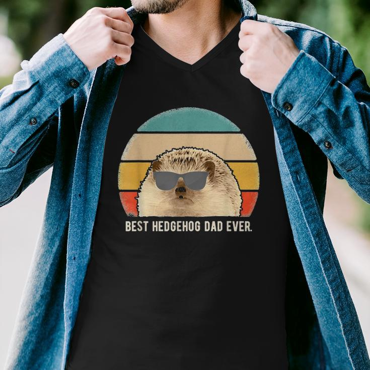 Best Hedgehog Dad Ever Animal Funny Retro Classic Men V-Neck Tshirt