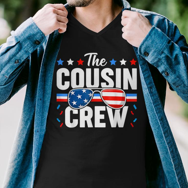 Cousin Crew 4Th Of July Patriotic American Family Matching Men V-Neck Tshirt