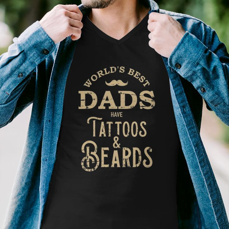 Dads With Tattoos And Beards Men V-Neck Tshirt