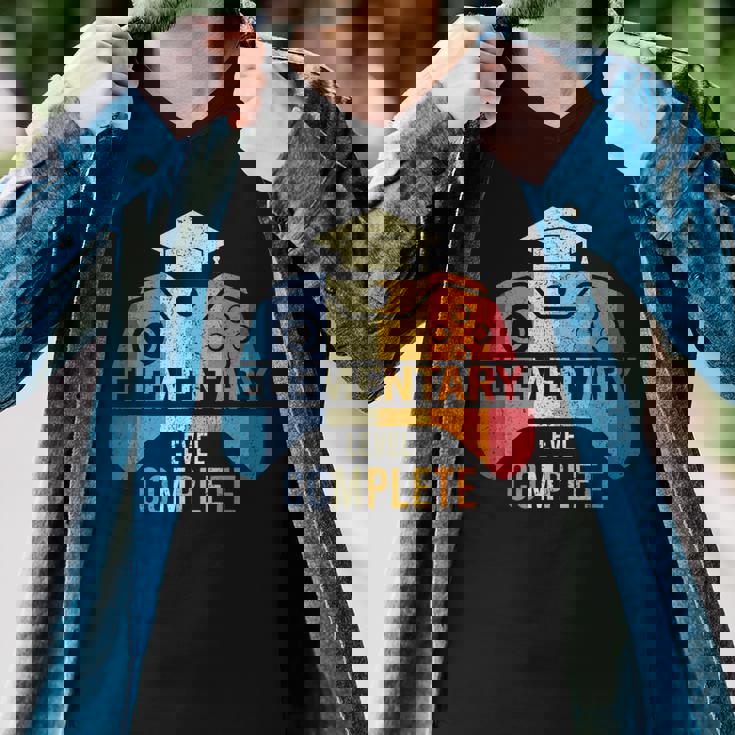 Elementary Level Complete Graduation Gamer Boys Kids Men V-Neck Tshirt