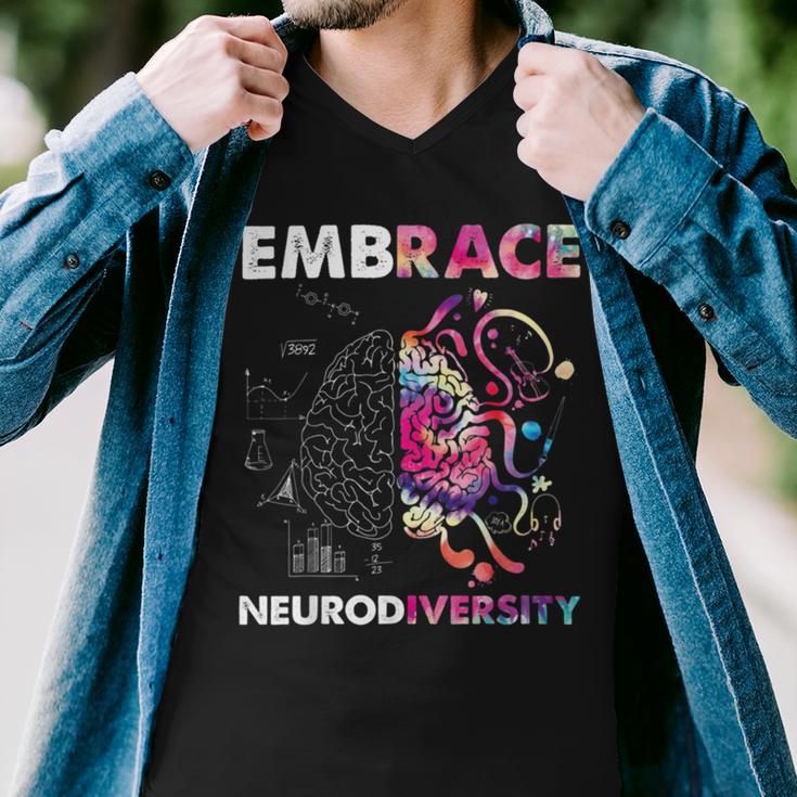 Embrace Neurodiversity Funny V4 Men V-Neck Tshirt