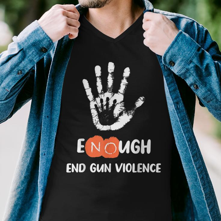 Enough End Gun Violence No Gun Anti Violence No Gun Men V-Neck Tshirt