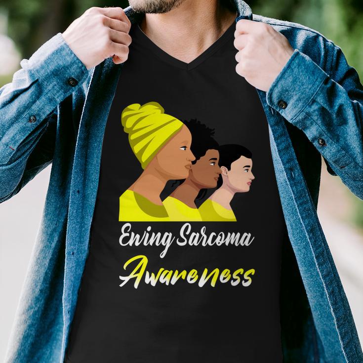 Ewings Sarcoma Awareness Yellow Women Ewings Sarcoma Ewings Sarcoma Awareness Men V-Neck Tshirt