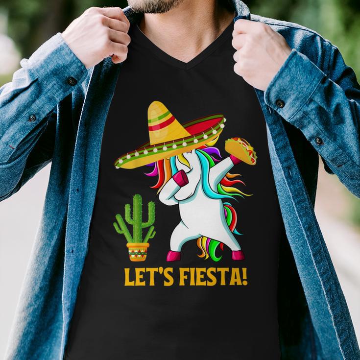 Funny Dabbing Taco Cinco De May Mexican Food V4 Men V-Neck Tshirt