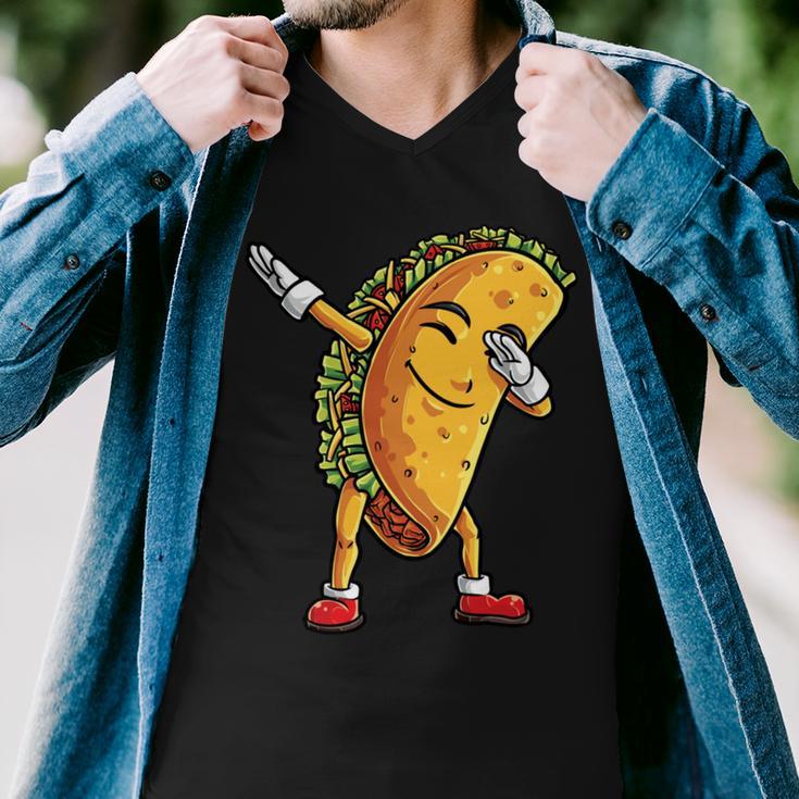 Funny Dabbing Taco Cinco De May Mexican Food V5 Men V-Neck Tshirt