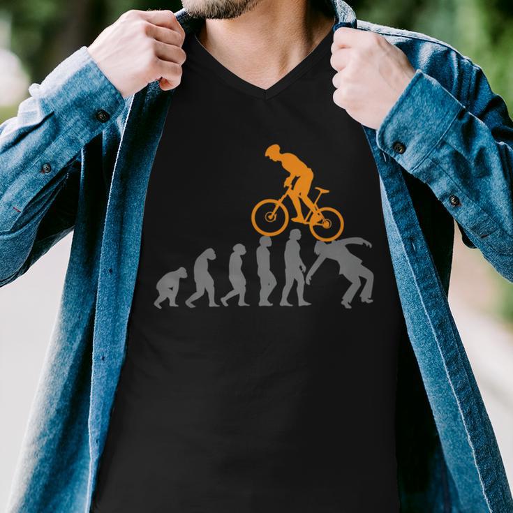 Funny Mountain Bike Evolution Biker Best Men V-Neck Tshirt