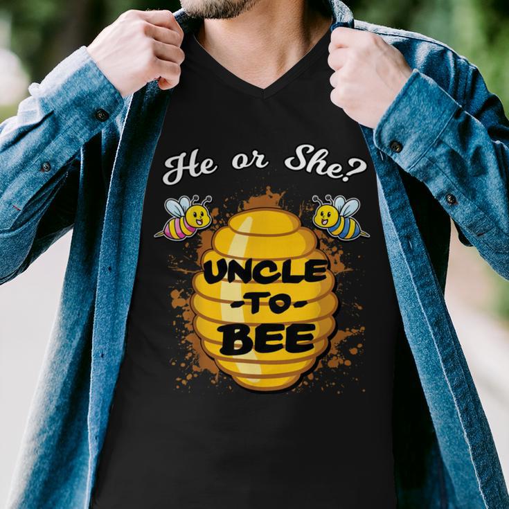 Gender Reveal He Or She Uncle To Bee Men V-Neck Tshirt