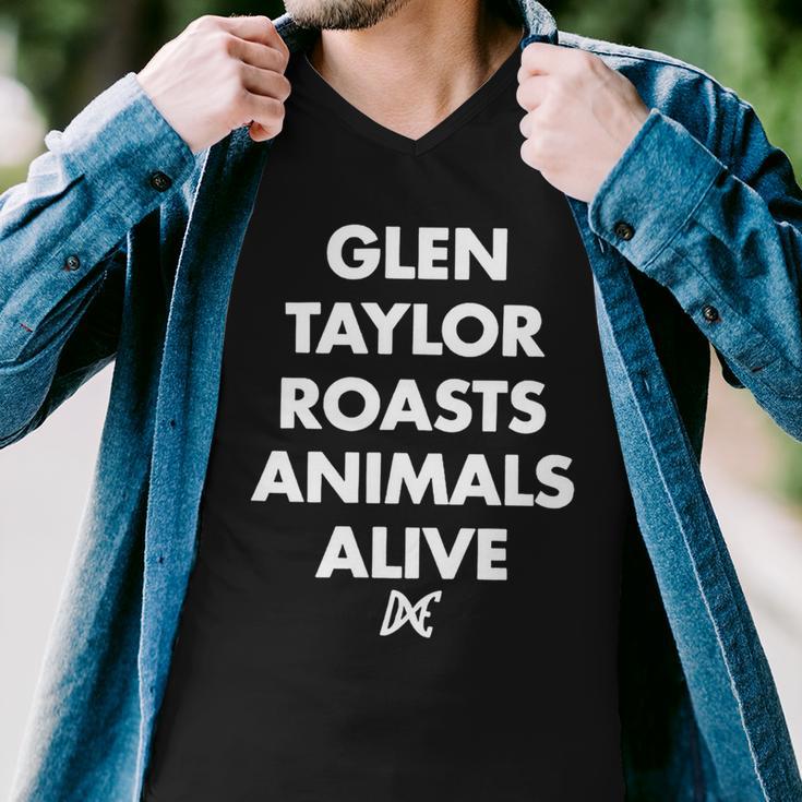 Glen Taylor Roasts Animals Alive Men V-Neck Tshirt