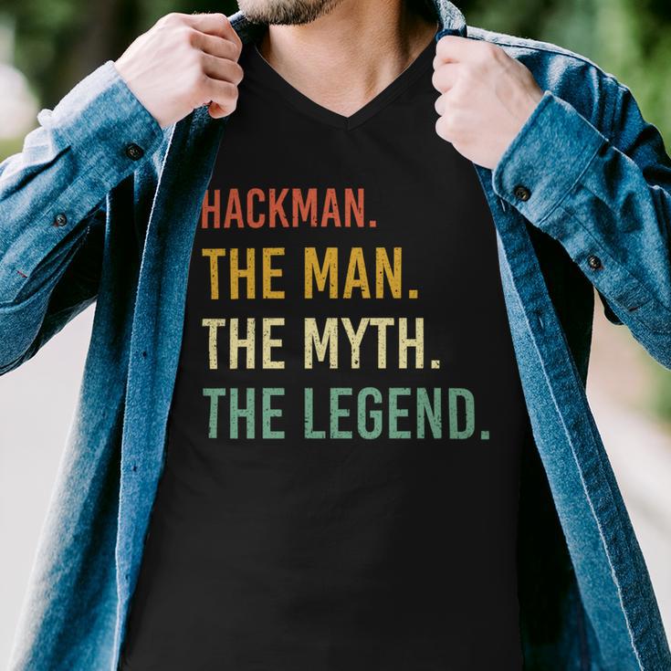 Hackman Name Shirt Hackman Family Name V3 Men V-Neck Tshirt