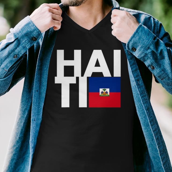 Haiti Flag Haiti Nationalist Haitian Men V-Neck Tshirt