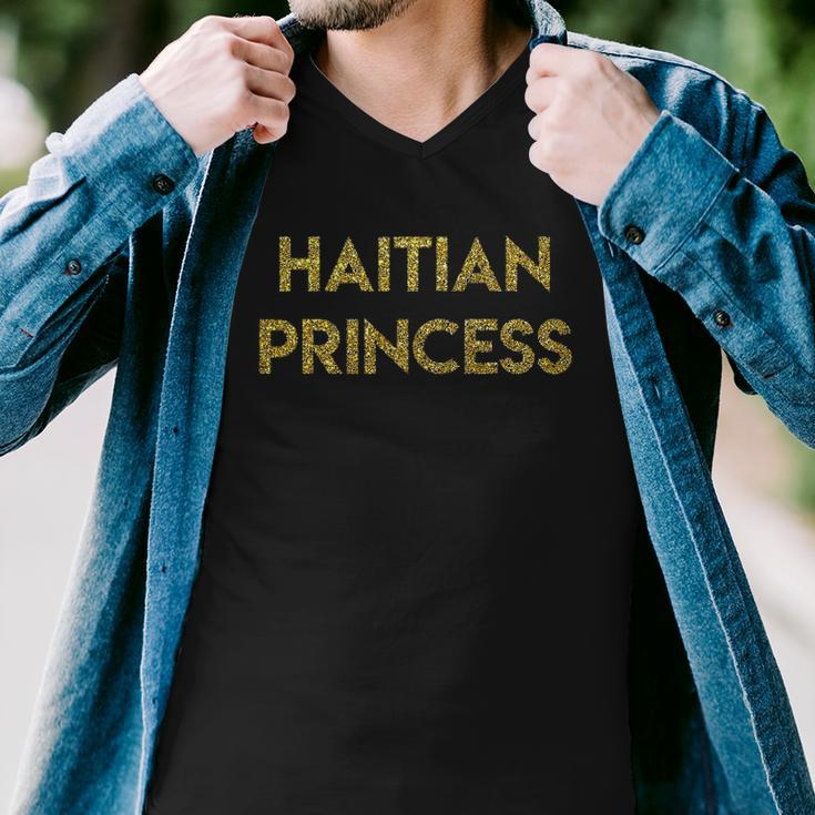 Haitian Pride Gold - Haitian Princess Men V-Neck Tshirt