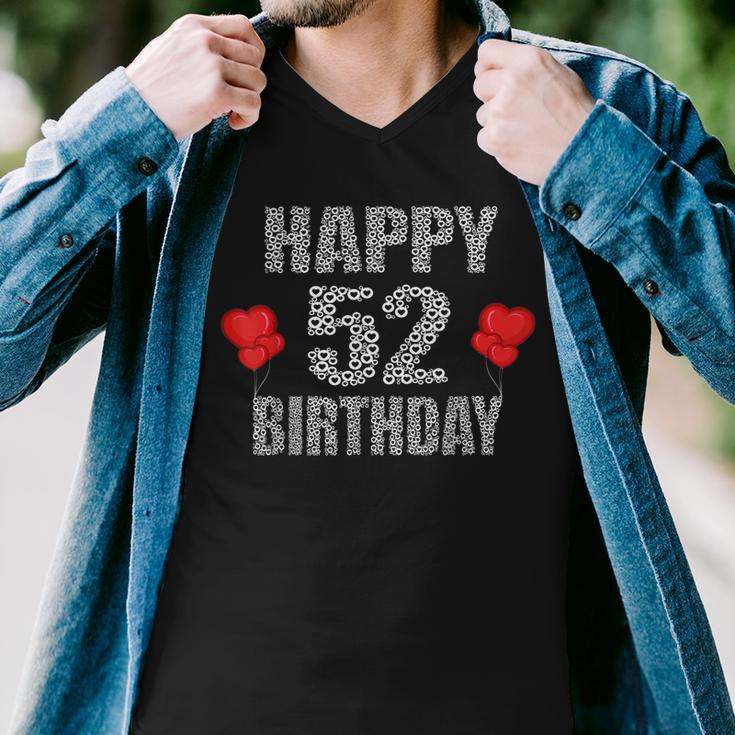 Happy 52Nd Birthday Idea For Mom And Dad 52 Years Old Men V-Neck Tshirt