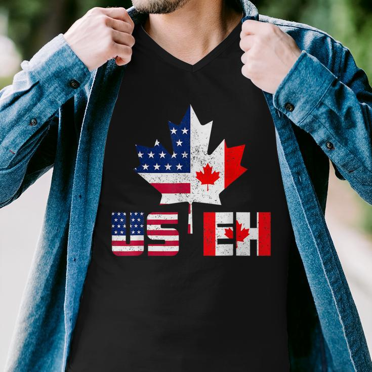 Happy Canada Day Usa Pride Us Flag Day Useh Canadian Men V-Neck Tshirt