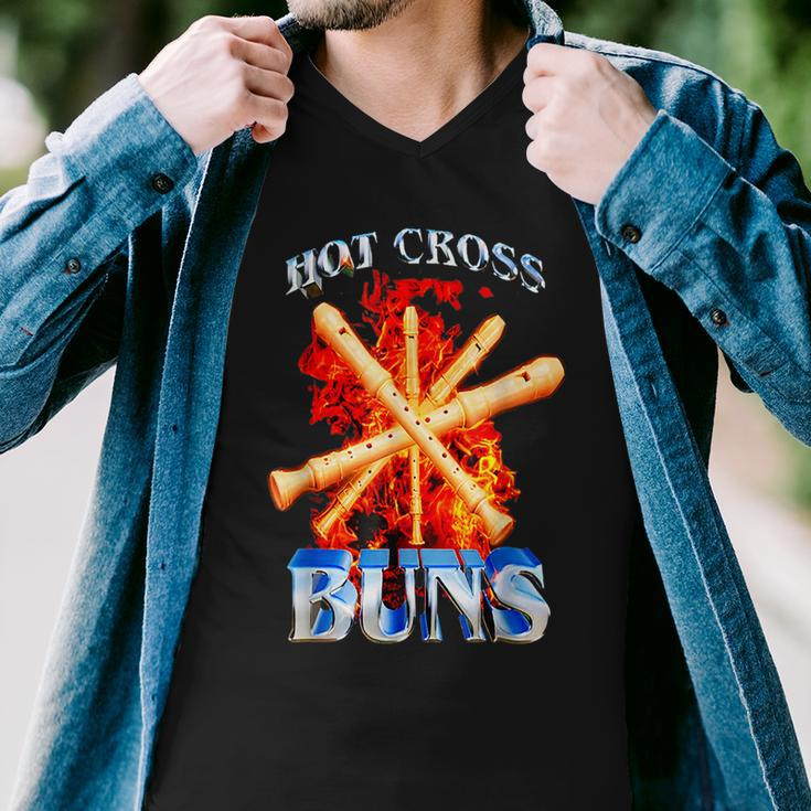 Hot Cross Buns V2 Men V-Neck Tshirt