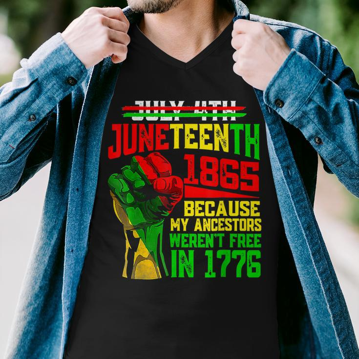 July 4Th Junenth 1865 Because My Ancestors Mens Girls Men V-Neck Tshirt