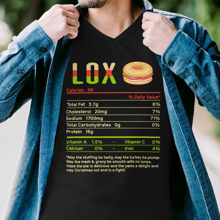 Lox Nutrition Facts Funny Christmas 12 Shirt Men V-Neck Tshirt