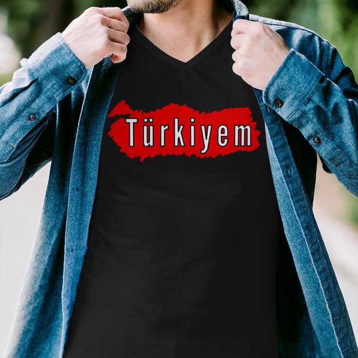 M Turkey Flag Futball Turkish Soccer 9 Shirt Men V-Neck Tshirt