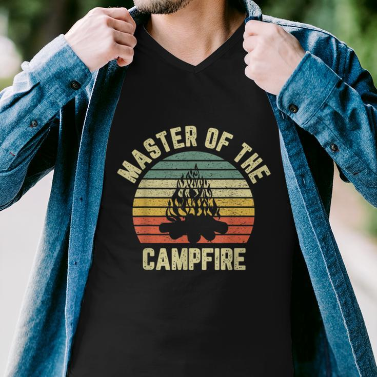 Master Of The Campfire Camping Vintage Camper Men V-Neck Tshirt