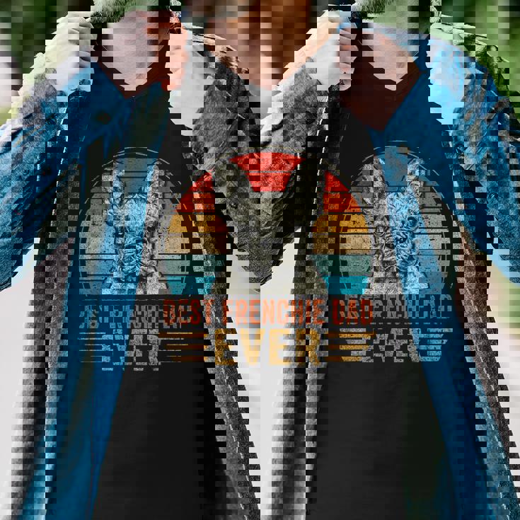 Mens Best Frenchie Dad Ever French Bulldog Lover Fathers Day Men V-Neck Tshirt