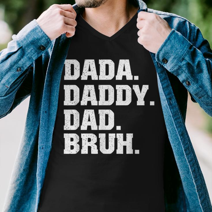 Mens Dada Daddy Dad Bruh From Son Boys Fathers Day V3 Men V-Neck Tshirt