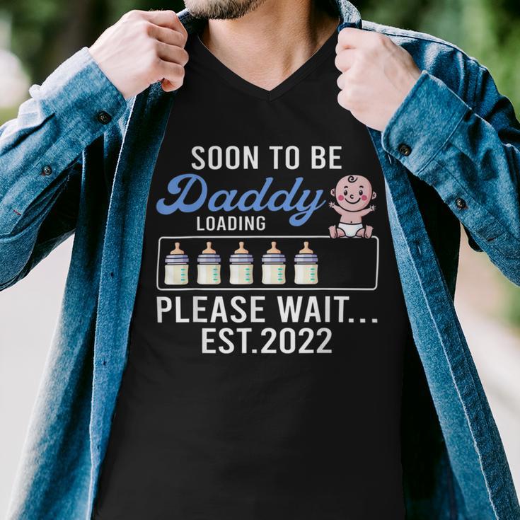 Mens New Dad Shirt Funny Pregnancy Announcement Soon To Be Daddy 277 Trending Shir Men V-Neck Tshirt