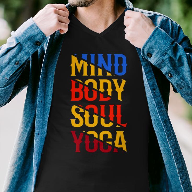 Mind Body Soul Yoga 114 Trending Shirt Men V-Neck Tshirt