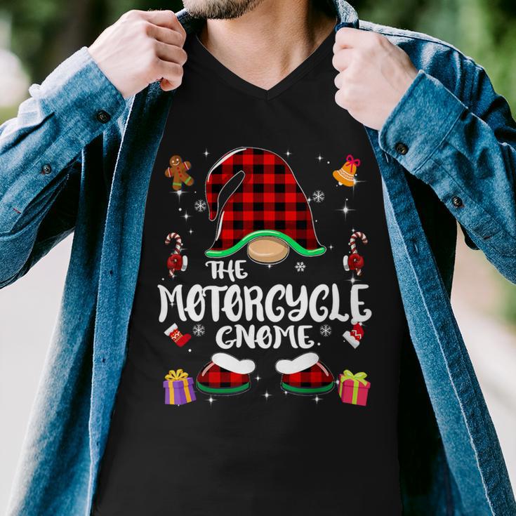 Motorcycle Gnome Buffalo Plaid Red 460 Shirt Men V-Neck Tshirt