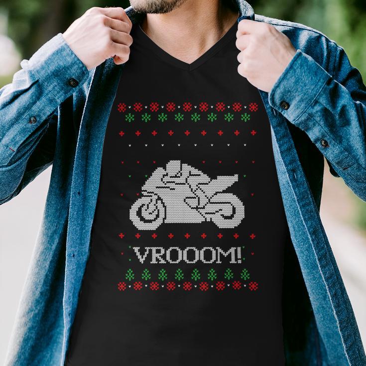 Motorcycle Ugly Christmaser Xmas 471 Shirt Men V-Neck Tshirt