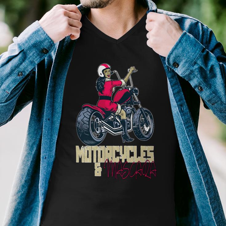 Motorcycles Mascara Excellent Dreaming 466 Shirt Men V-Neck Tshirt