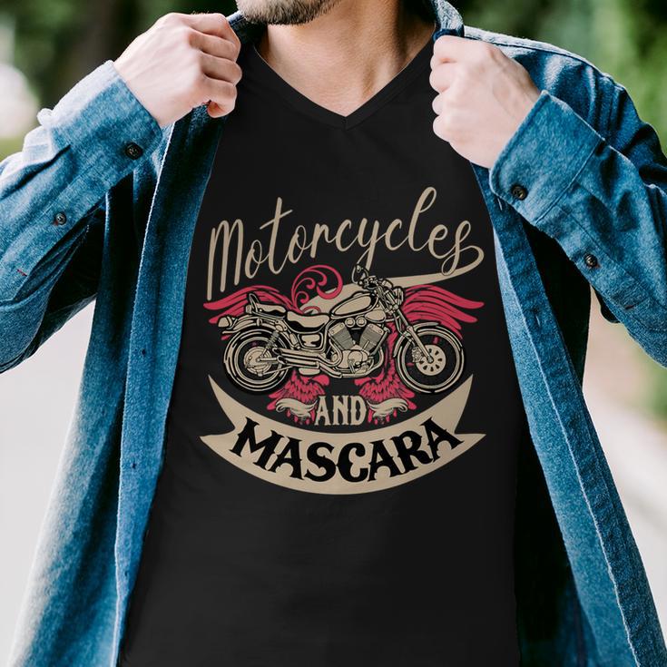 Motorcycles Mascara Moped Chopper 463 Shirt Men V-Neck Tshirt