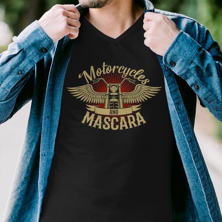 Motorcycles Mascara Moped Chopper 464 Shirt Men V-Neck Tshirt