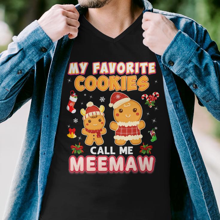 My Favorite Cookies Call Me Meemaw 882 Shirt Men V-Neck Tshirt