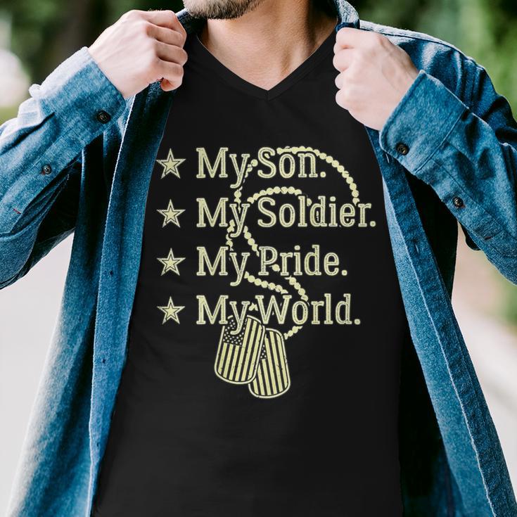 My Son Is A Soldier Hero Proud 707 Shirt Men V-Neck Tshirt