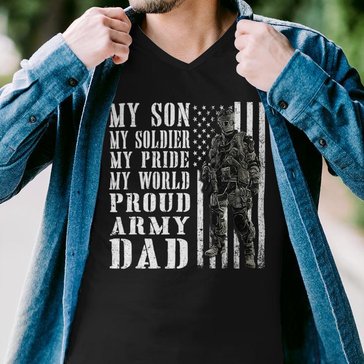 My Son Is Soldier Proud Military Dad 704 Shirt Men V-Neck Tshirt