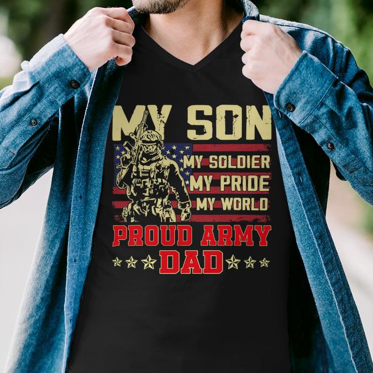 My Son Is Soldier Proud Military Dad 710 Shirt Men V-Neck Tshirt