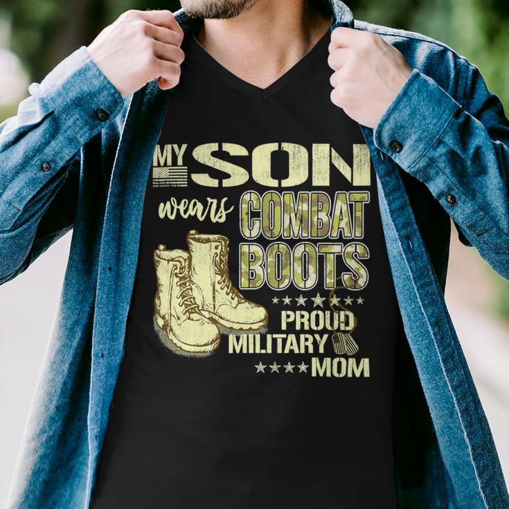 My Son Wears Combat Boots Proud 691 Shirt Men V-Neck Tshirt