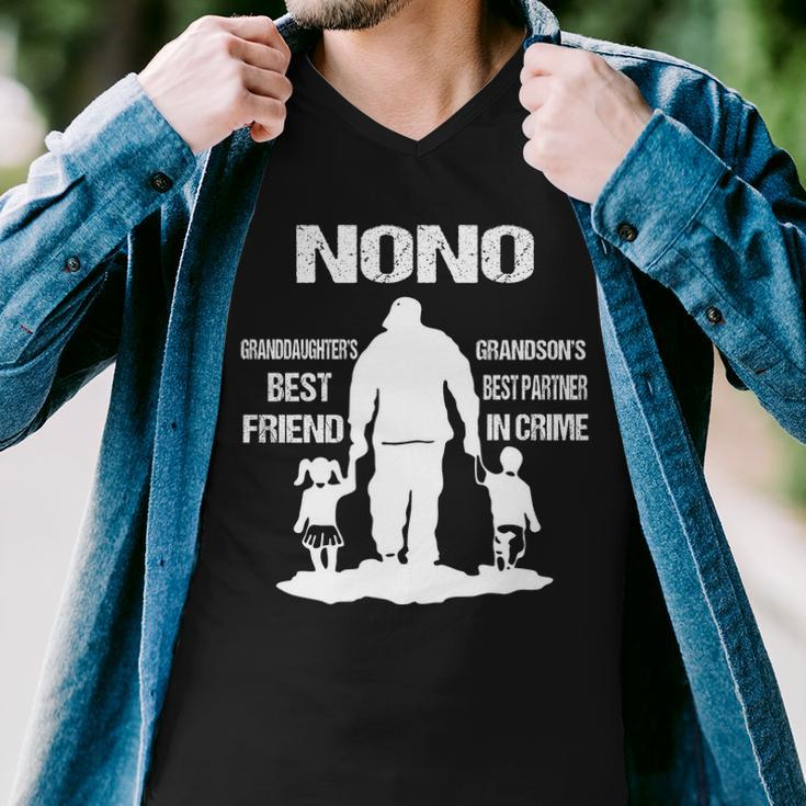 Nono Grandpa Gift Nono Best Friend Best Partner In Crime Men V-Neck Tshirt