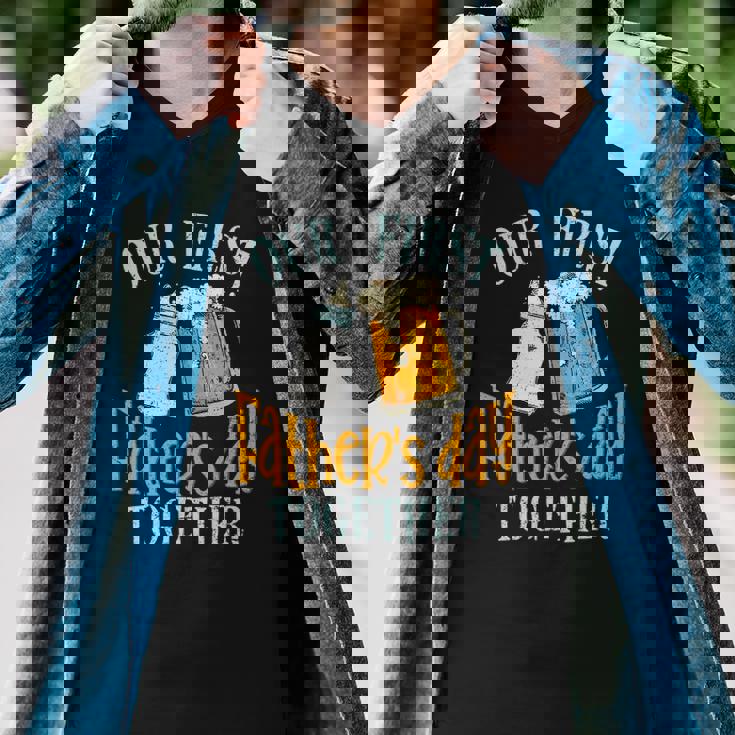 Our First Fathers Day Together Dad And Son Daughter Men V-Neck Tshirt Our First Fathers Day Together Dad And Son Daughter Men V-Neck Tshirt