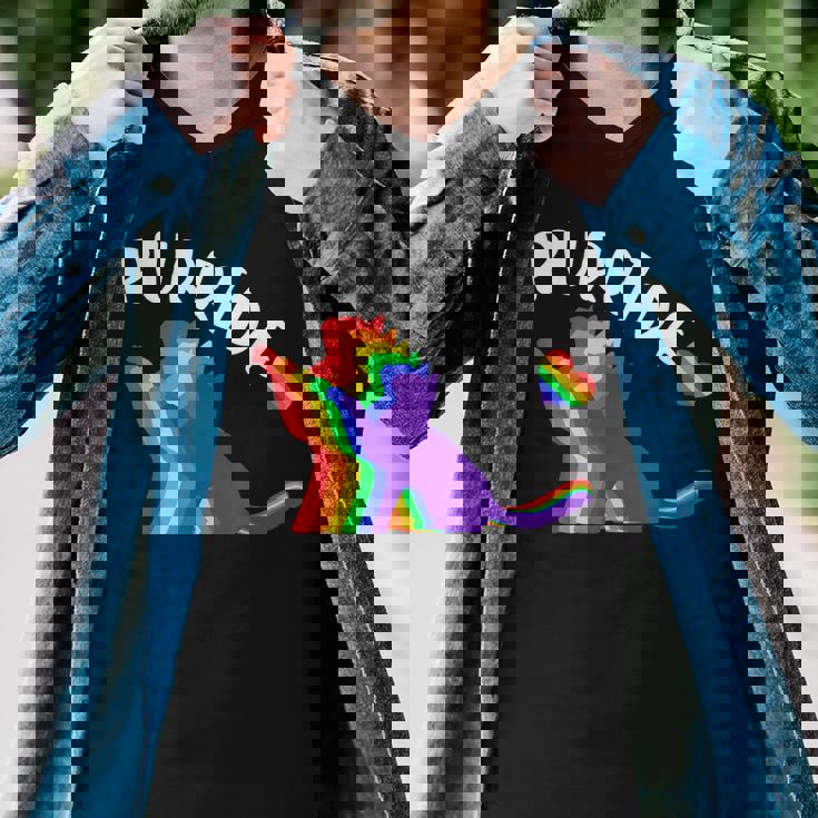 Purride Gay Pride Cat Pride Cat Cat Lgbtq Men V-Neck Tshirt