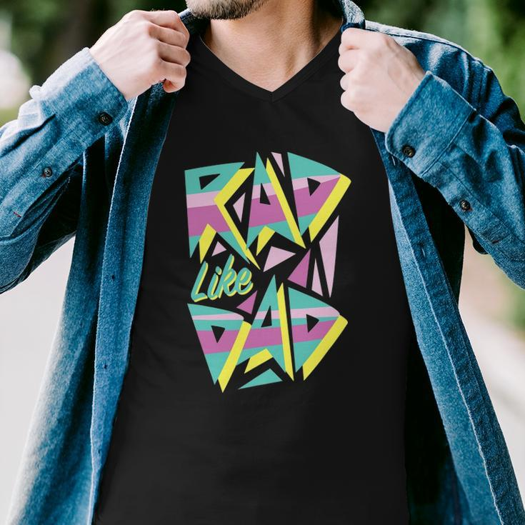 Rad Like Dad 80S Retro Graphic Men V-Neck Tshirt