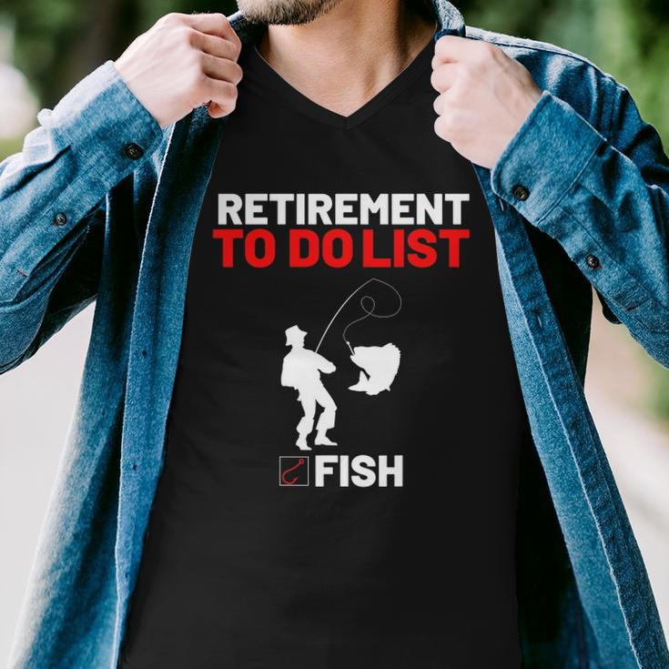 Retirement To Do List Fish I Worked My Whole Life To Fish Men V-Neck Tshirt