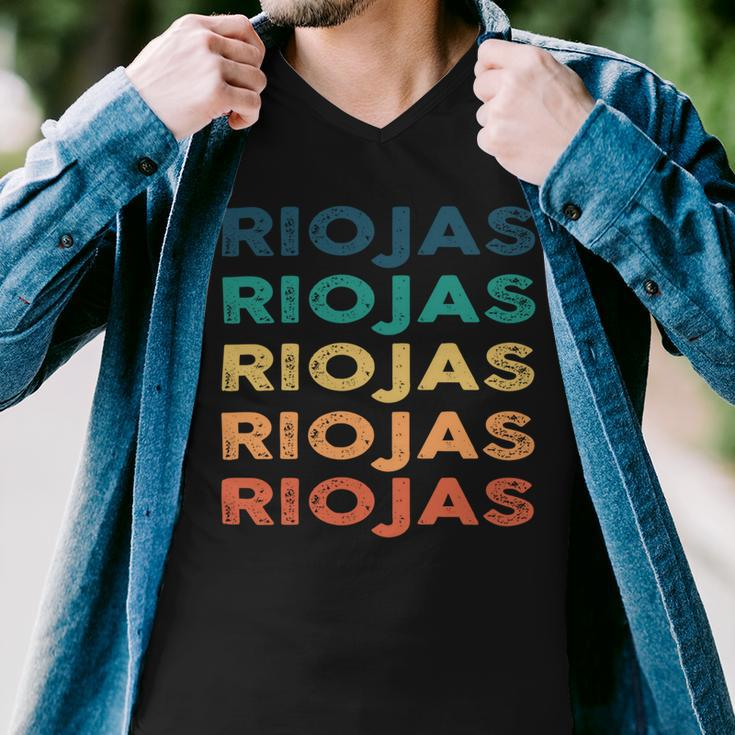 Riojas Name Shirt Riojas Family Name Men V-Neck Tshirt