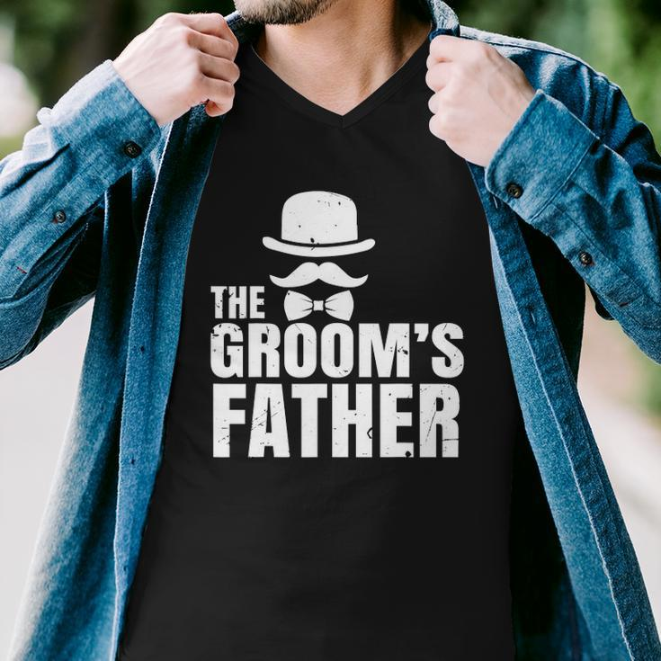 The Grooms Father Wedding Costume Father Of The Groom Men V-Neck Tshirt